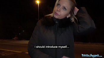 Blonde with a sexy ass fucked a public agent