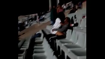 Public fucking of young newlyweds in a movie theater
